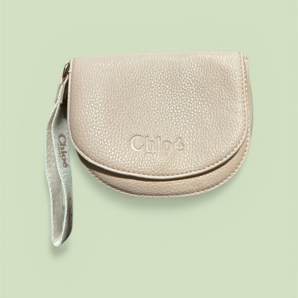 Chloe parfum Beige Leather Wristlet